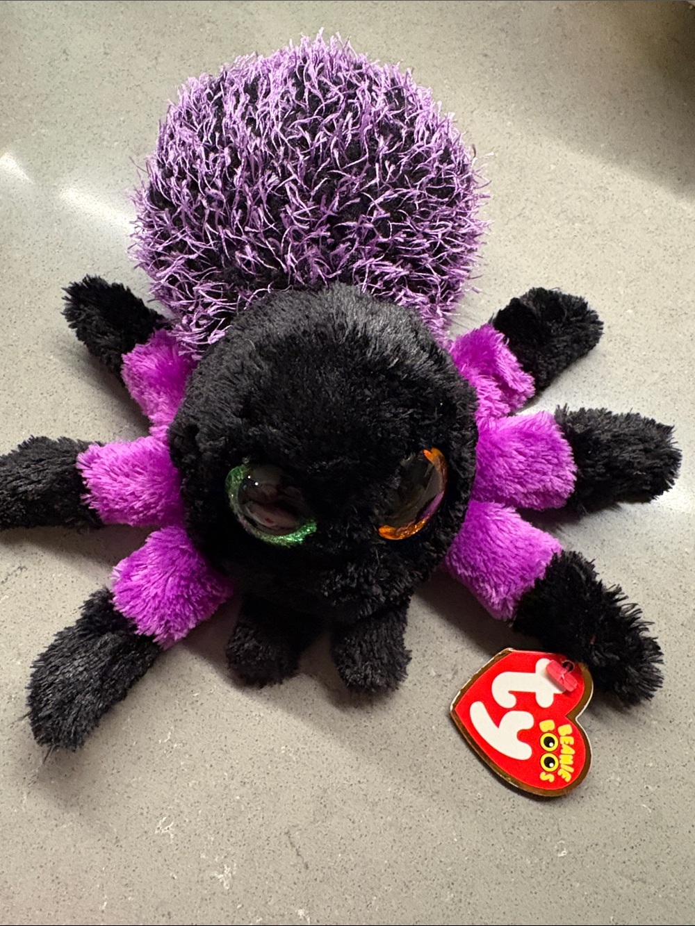 🎃 TY Beanie Boos Creeper Purple Spider Plush 6” Halloween Collectible Toy